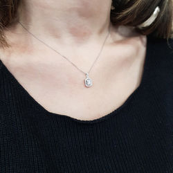 Pırlanta Merkezim - 0.23 ct. Pırlanta Baget Kolye (1)