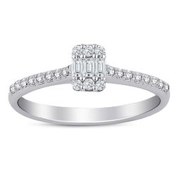 0.24 ct. Pırlanta Baget Yüzük - Thumbnail