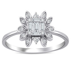 0.25 ct. Pırlanta Baget Yüzük - Thumbnail