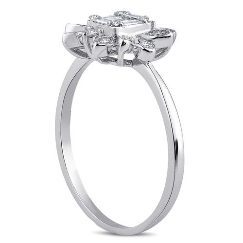 Pırlanta Merkezim - 0.25 ct. Pırlanta Baget Yüzük (1)