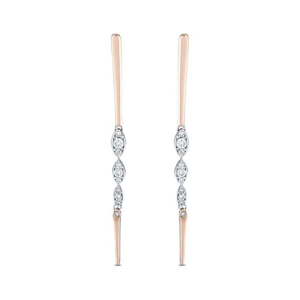 0.27 Karat Pırlanta Sallantılı Küpe
