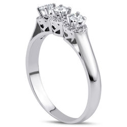 0.32 ct. Pırlanta Tria Yüzük - Thumbnail