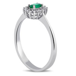 Pırlanta Merkezim - 0.34 ct. Pırlanta Zümrüt Yüzük (1)