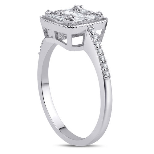 Pırlanta Merkezim - 0.35 ct. Pırlanta Baget Yüzük (1)
