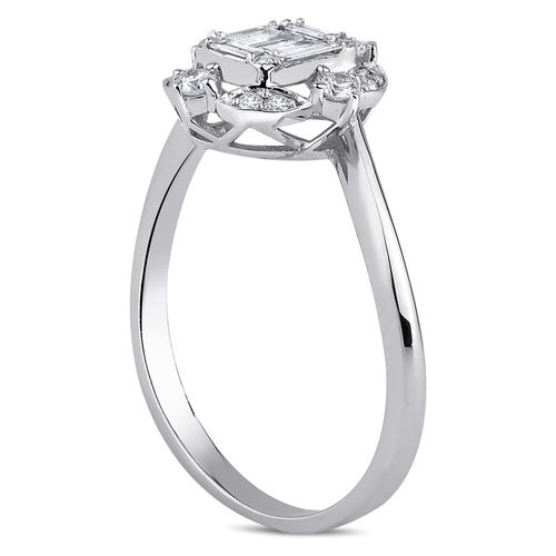 Pırlanta Merkezim - 0.35 ct. Pırlanta Baget Yüzük (1)