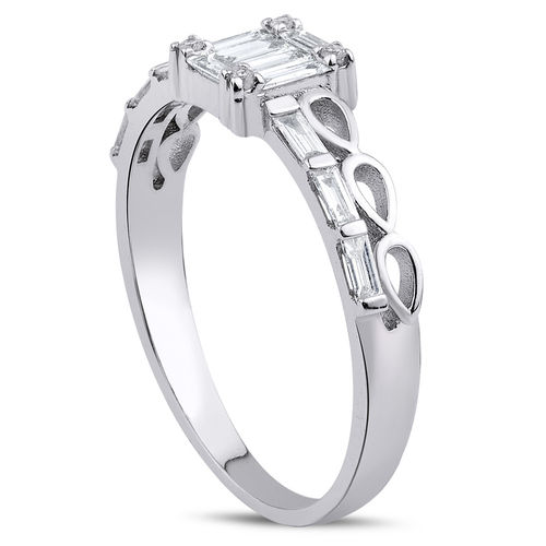 Pırlanta Merkezim - 0.35 ct. Pırlanta Baget Yüzük (1)