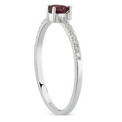 0.35 ct. Pırlanta Yakut Yüzük - Thumbnail