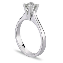 0.40 ct. F Color HRD Sertifikalı Pırlanta Tektaş Yüzük - Thumbnail