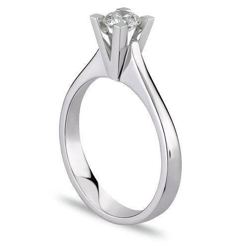 Pırlanta Merkezim - 0.40 ct. F Color HRD Sertifikalı Pırlanta Tektaş Yüzük (1)