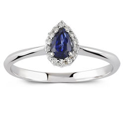 0.41 ct. Pırlanta Safir Yüzük - Thumbnail
