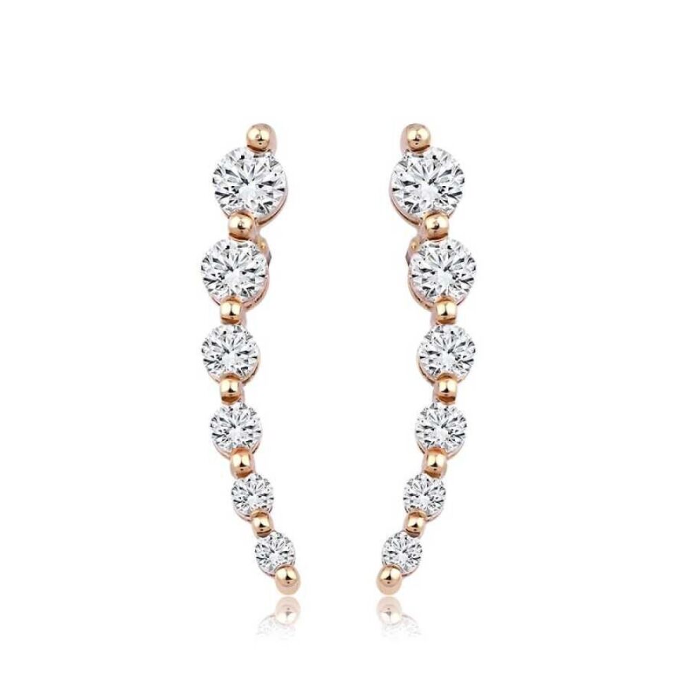 0.42 Karat Pırlanta Trend Küpe