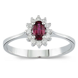 0.43 ct. Pırlanta Yakut Yüzük - Thumbnail