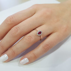 0.43 ct. Pırlanta Yakut Yüzük - Thumbnail