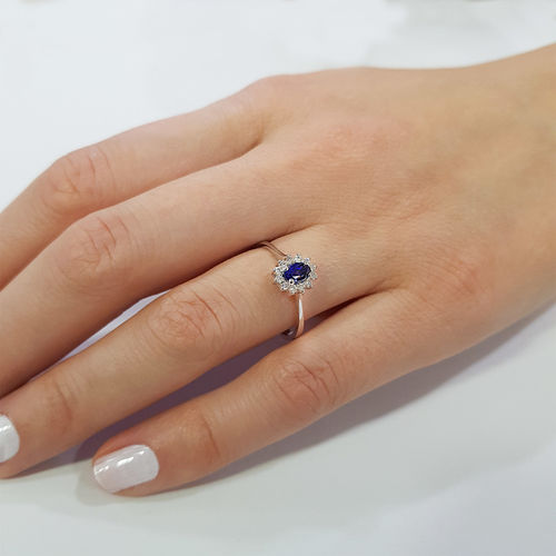 Pırlanta Merkezim - 0.44 ct. Pırlanta Safir Yüzük (1)