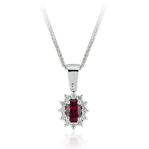 Pırlanta Merkezim - 0.44 ct. Pırlanta Yakut Kolye (1)