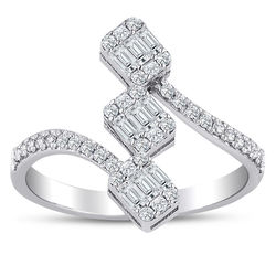 0.46 ct. Pırlanta Baget Yüzük - Thumbnail