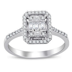 0.48 ct. Pırlanta Baget Yüzük - Thumbnail
