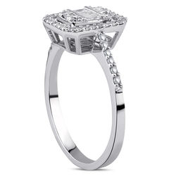 0.48 ct. Pırlanta Baget Yüzük - Thumbnail