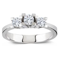 0.50 ct. Pırlanta Tria Yüzük - Thumbnail