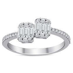 0.51 ct. Pırlanta Baget Yüzük - Thumbnail