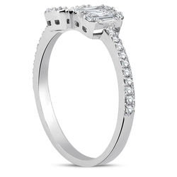 0.51 ct. Pırlanta Baget Yüzük - Thumbnail