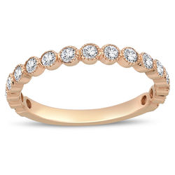 0.57 ct. Pırlanta Yarımtur Yüzük - Thumbnail
