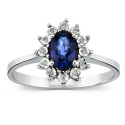 0.61 ct. Pırlanta Safir Yüzük - Thumbnail
