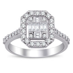 0.65 ct. Pırlanta Baget Yüzük - Thumbnail