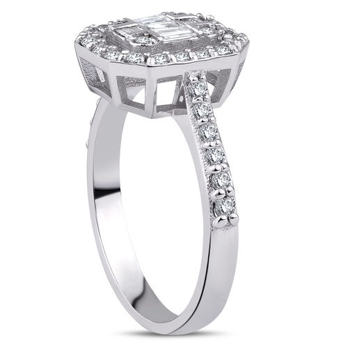 Pırlanta Merkezim - 0.65 ct. Pırlanta Baget Yüzük (1)