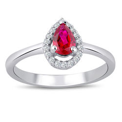 0.66 ct. Pırlanta Yakut Yüzük - Thumbnail