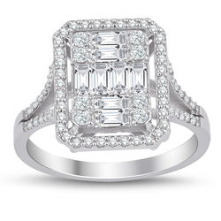 0.70 ct. Pırlanta Baget Yüzük - Thumbnail