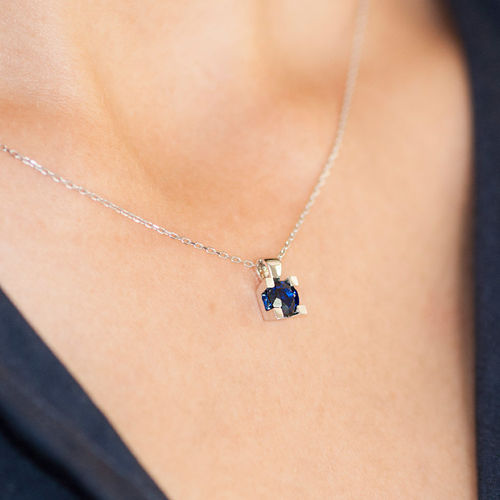 Pırlanta Merkezim - 0.72 ct. Safir Kolye (1)