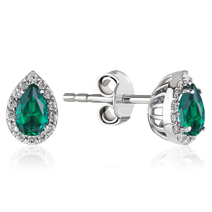 

0.73 Ct. Pırlanta Zümrüt Küpe