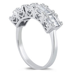 0.76 ct. Pırlanta Baget Yüzük - Thumbnail