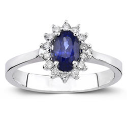 0.80 ct. Pırlanta Safir Yüzük - Thumbnail