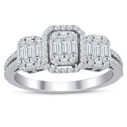0.85 ct. Pırlanta Baget Yüzük - Thumbnail