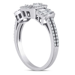 0.85 ct. Pırlanta Baget Yüzük - Thumbnail