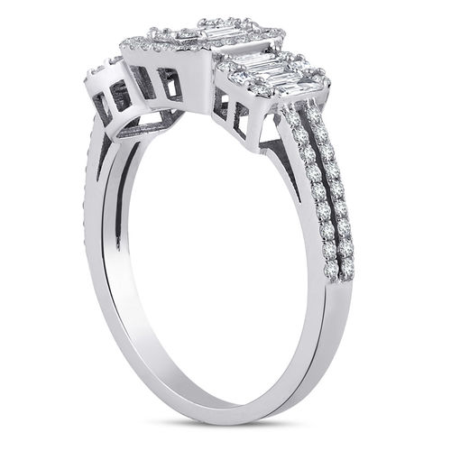 Pırlanta Merkezim - 0.85 ct. Pırlanta Baget Yüzük (1)