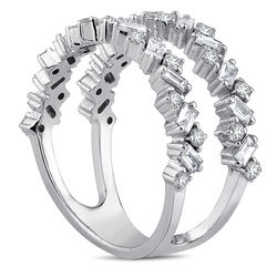 0.85 ct. Pırlanta Baget Yüzük - Thumbnail