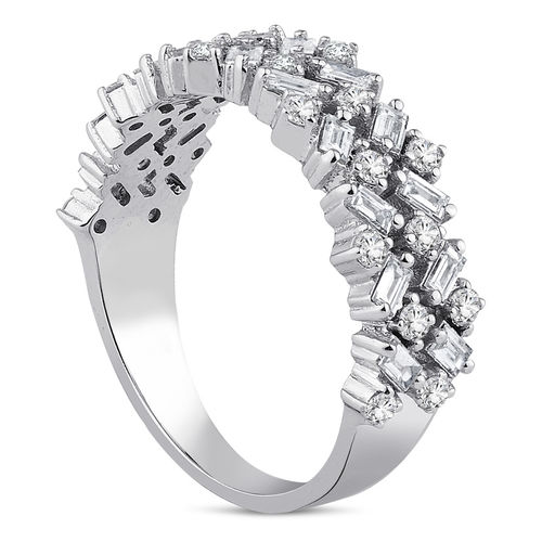 Pırlanta Merkezim - 0.85 ct. Pırlanta Yarımtur Baget Yüzük (1)