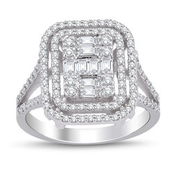 0.87 ct. Pırlanta Baget Yüzük - Thumbnail