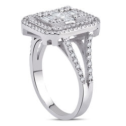 0.87 ct. Pırlanta Baget Yüzük - Thumbnail