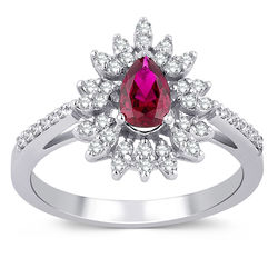0.89 ct. Pırlanta Yakut Yüzük - Thumbnail