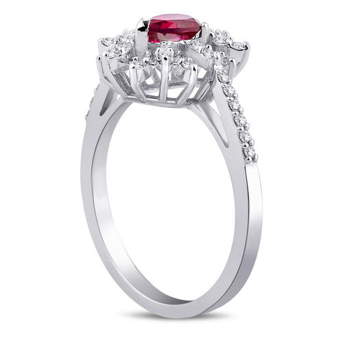 Pırlanta Merkezim - 0.89 ct. Pırlanta Yakut Yüzük (1)