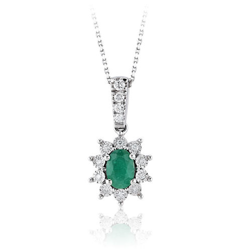 Pırlanta Merkezim - 0.96 ct. Pırlanta Zümrüt Kolye (1)