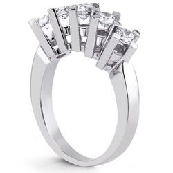 1.00 ct. G Color HRD Sertifikalı Pırlanta Beştaş Yüzük - Thumbnail