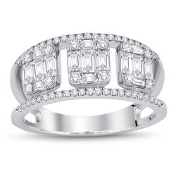 1.05 ct. Pırlanta Baget Yüzük - Thumbnail