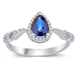 1.05 ct. Pırlanta Safir Yüzük - Thumbnail