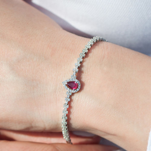 Pırlanta Merkezim - 1.11 ct. Pırlanta Yakut Bileklik (1)