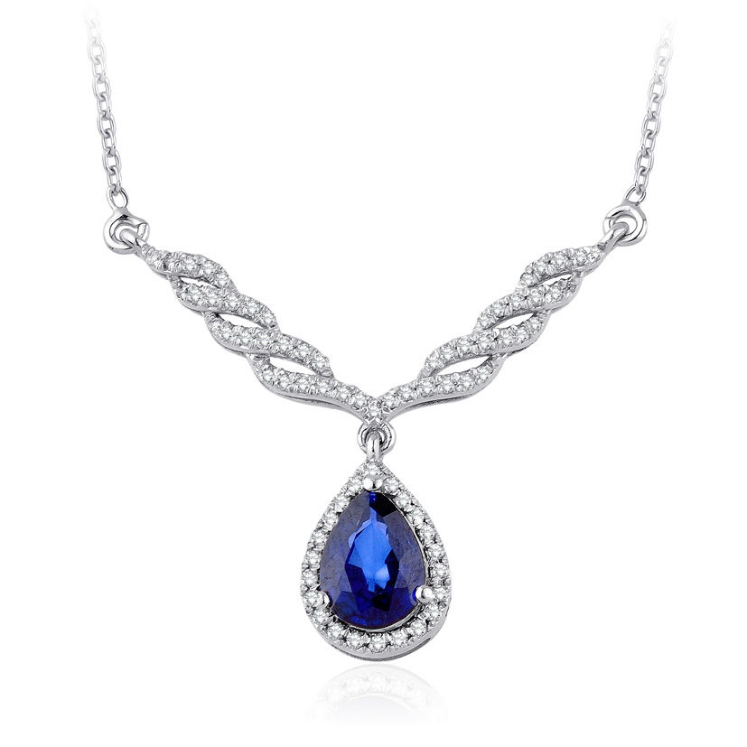 

1.15 Ct. Pırlanta Safir Kolye